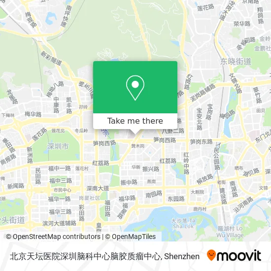 北京天坛医院深圳脑科中心脑胶质瘤中心 map