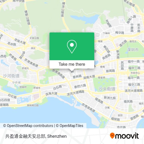 共盈通金融天安总部 map