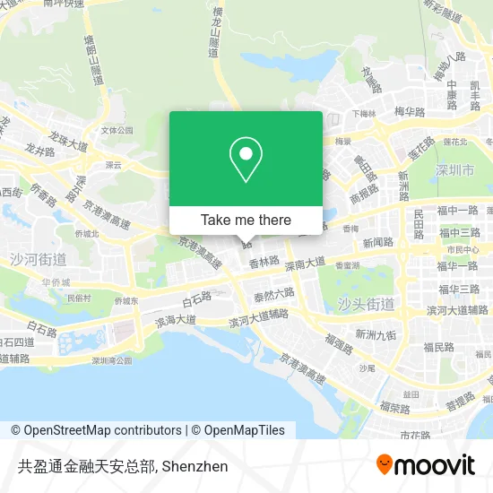 共盈通金融天安总部 map