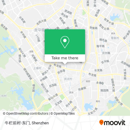 牛栏前村-东门 map