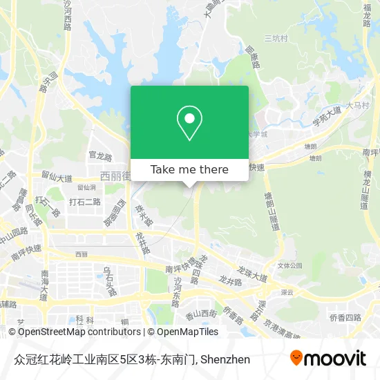 众冠红花岭工业南区5区3栋-东南门 map