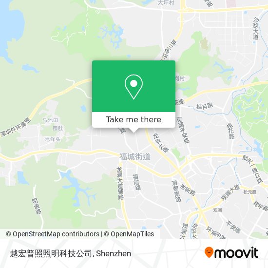 越宏普照照明科技公司 map