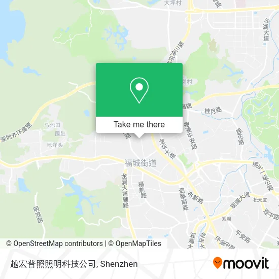 越宏普照照明科技公司 map