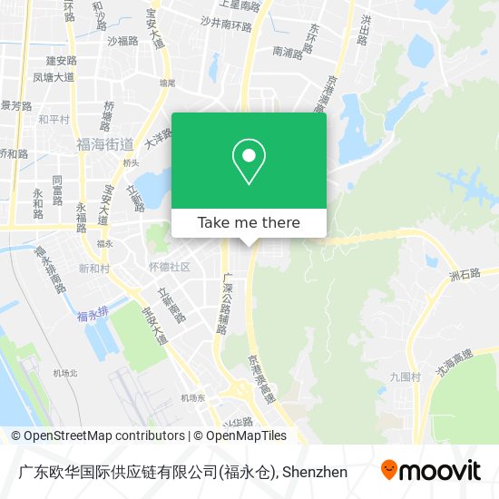 广东欧华国际供应链有限公司(福永仓) map