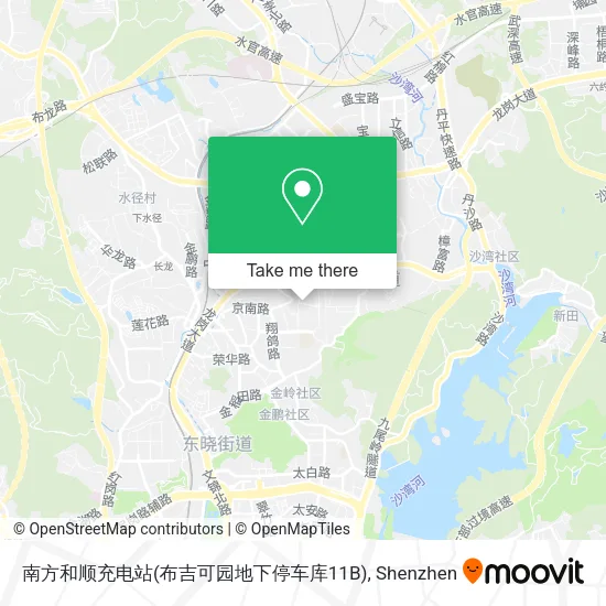 南方和顺充电站(布吉可园地下停车库11B) map