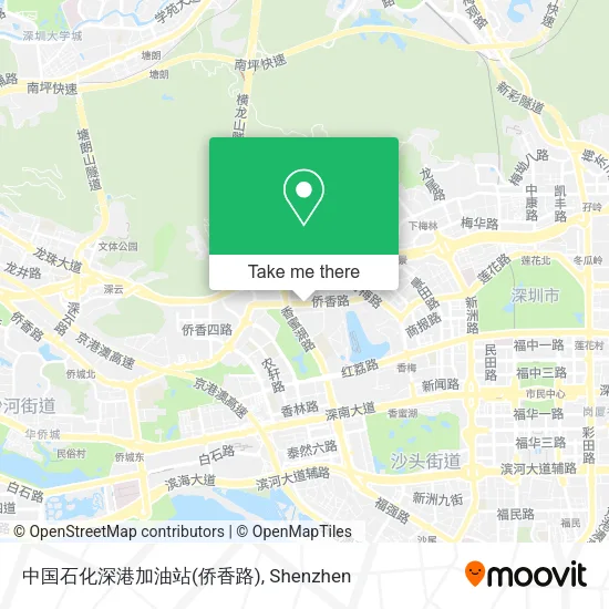 中国石化深港加油站(侨香路) map