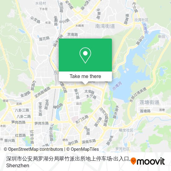 深圳市公安局罗湖分局翠竹派出所地上停车场-出入口 map