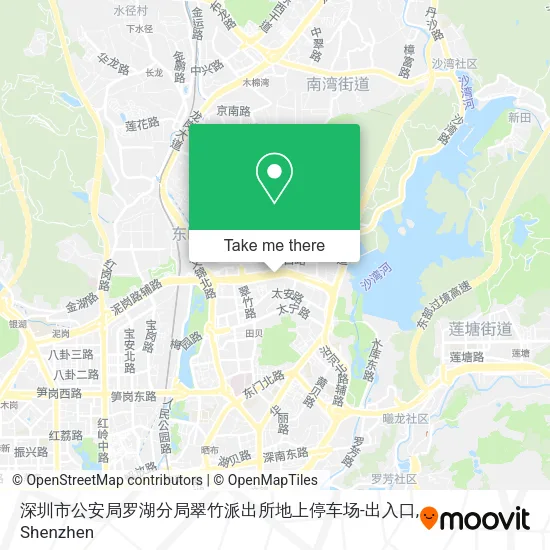 深圳市公安局罗湖分局翠竹派出所地上停车场-出入口 map