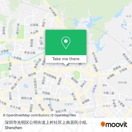 深圳市光明区公明街道上村社区上南居民小组 map