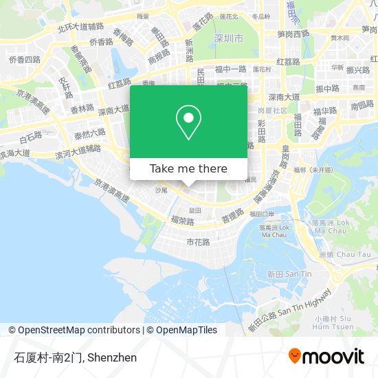 石厦村-南2门 map