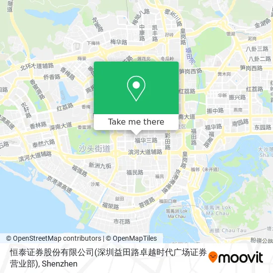 恒泰证券股份有限公司(深圳益田路卓越时代广场证券营业部) map