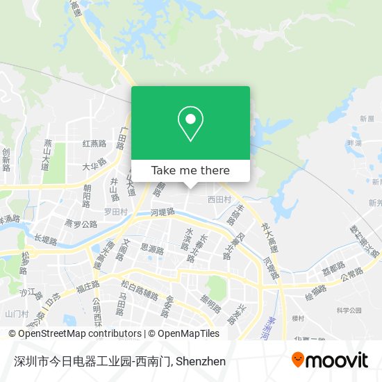 深圳市今日电器工业园-西南门 map