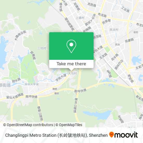 Changlingpi Metro Station (长岭陂地铁站) map