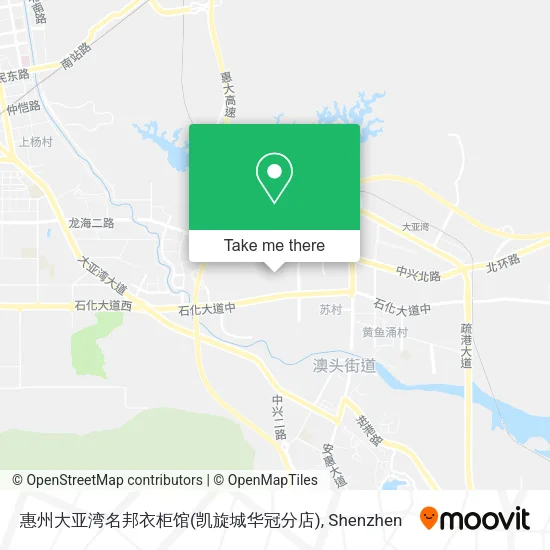 惠州大亚湾名邦衣柜馆(凯旋城华冠分店) map