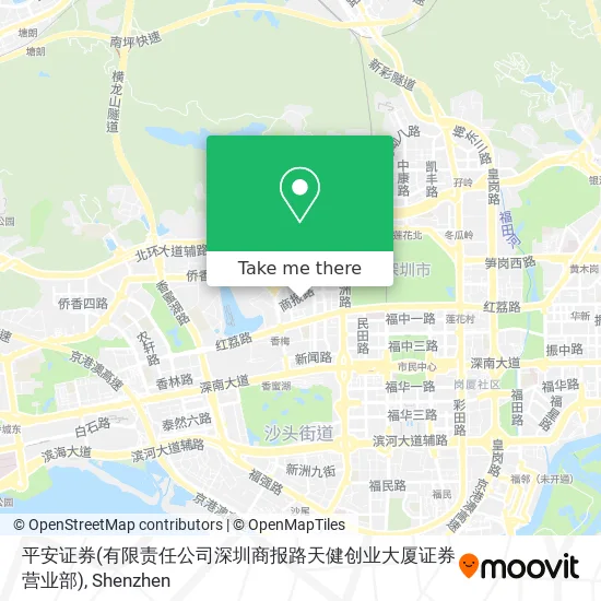平安证券(有限责任公司深圳商报路天健创业大厦证券营业部) map