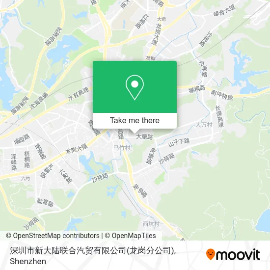 深圳市新大陆联合汽贸有限公司(龙岗分公司) map
