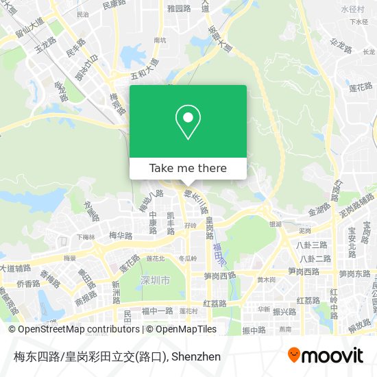 梅东四路/皇岗彩田立交(路口) map
