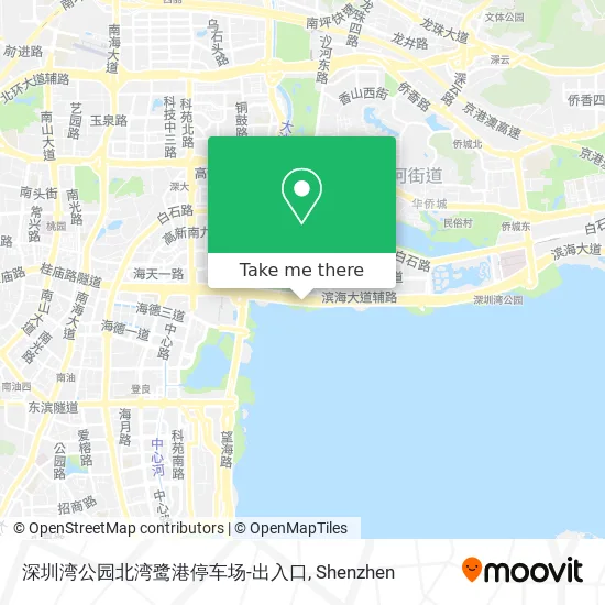 深圳湾公园北湾鹭港停车场-出入口 map