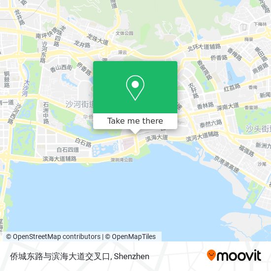 侨城东路与滨海大道交叉口 map