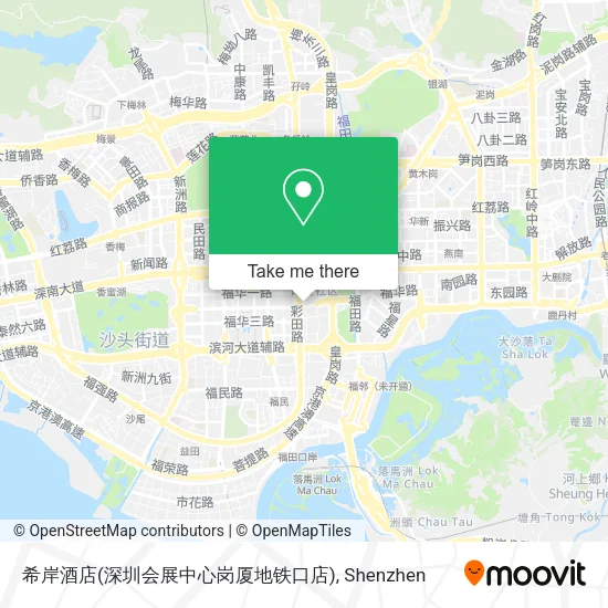 希岸酒店(深圳会展中心岗厦地铁口店) map