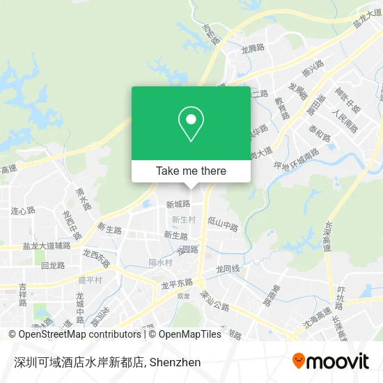 深圳可域酒店水岸新都店 map
