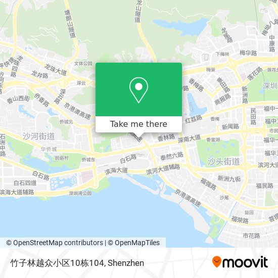 竹子林越众小区10栋104 map