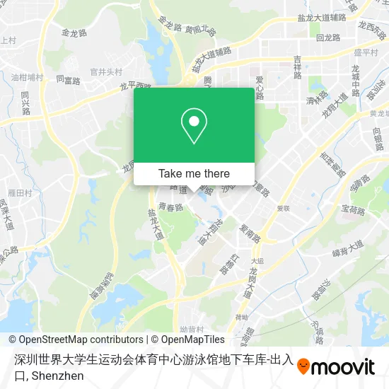 深圳世界大学生运动会体育中心游泳馆地下车库-出入口 map