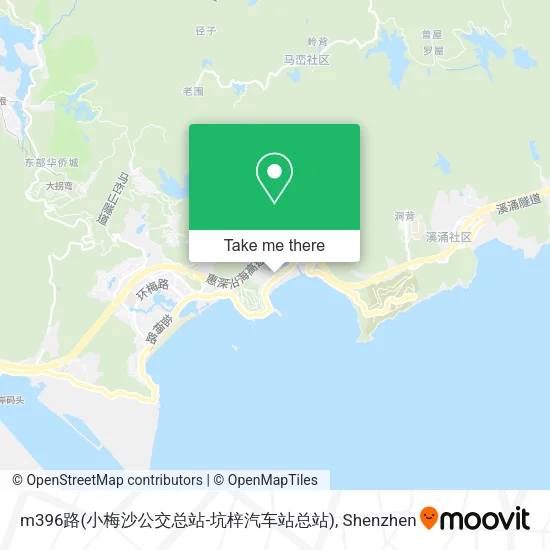 m396路(小梅沙公交总站-坑梓汽车站总站) map