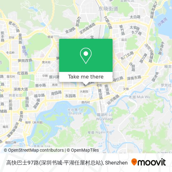 高快巴士97路(深圳书城-平湖任屋村总站) map
