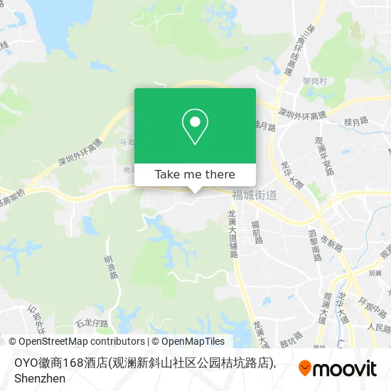 OYO徽商168酒店(观澜新斜山社区公园桔坑路店) map