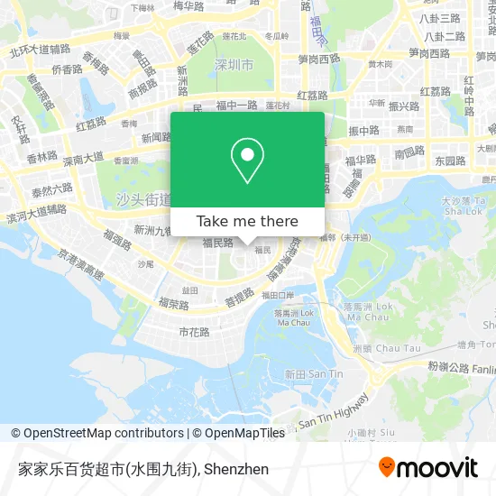 家家乐百货超市(水围九街) map