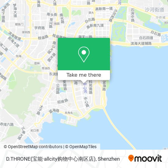 D.THRONE(宝能·allcity购物中心南区店) map