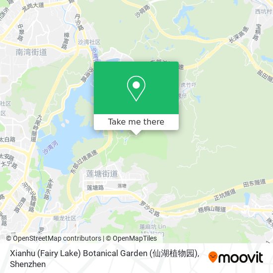 Xianhu (Fairy Lake) Botanical Garden (仙湖植物园) map
