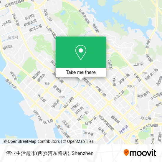 伟业生活超市(西乡河东路店) map