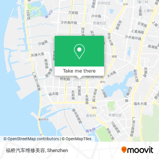 福桥汽车维修美容 map