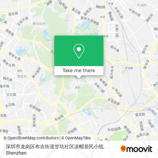 深圳市龙岗区布吉街道甘坑社区凉帽居民小组 map