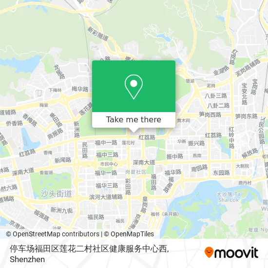 停车场福田区莲花二村社区健康服务中心西 map