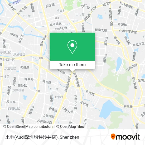 来电(Audi深圳增特沙井店) map