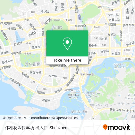伟柏花园停车场-出入口 map