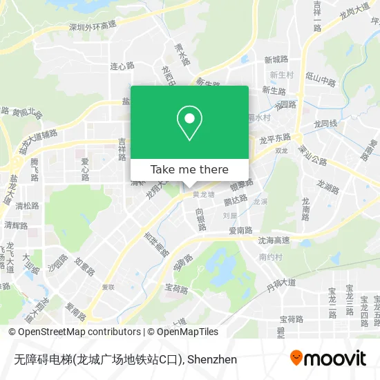 无障碍电梯(龙城广场地铁站C口) map