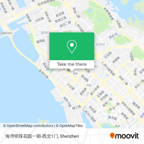 海湾明珠花园一期-西北1门 map