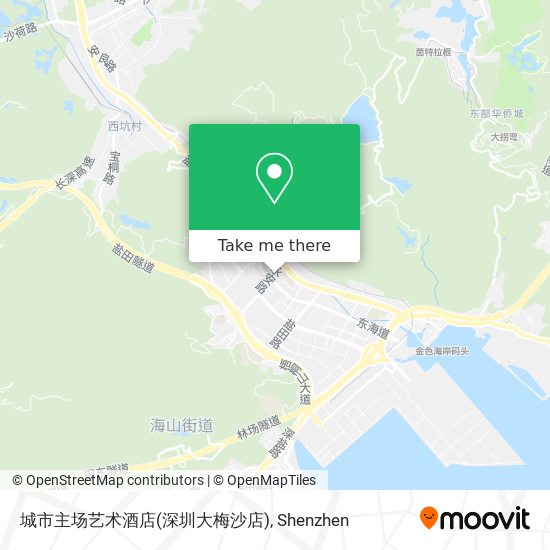 城市主场艺术酒店(深圳大梅沙店) map