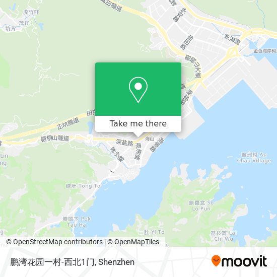鹏湾花园一村-西北1门 map