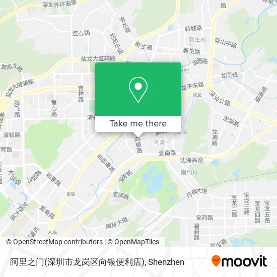 阿里之门(深圳市龙岗区向银便利店) map