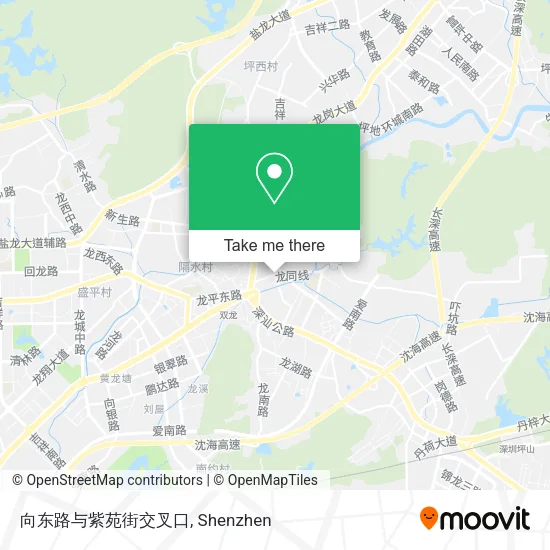 向东路与紫苑街交叉口 map