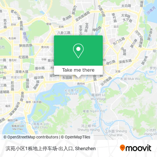 滨苑小区1栋地上停车场-出入口 map