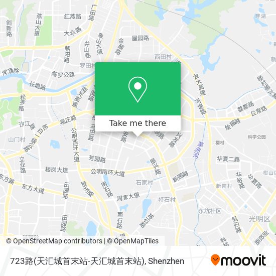 723路(天汇城首末站-天汇城首末站) map