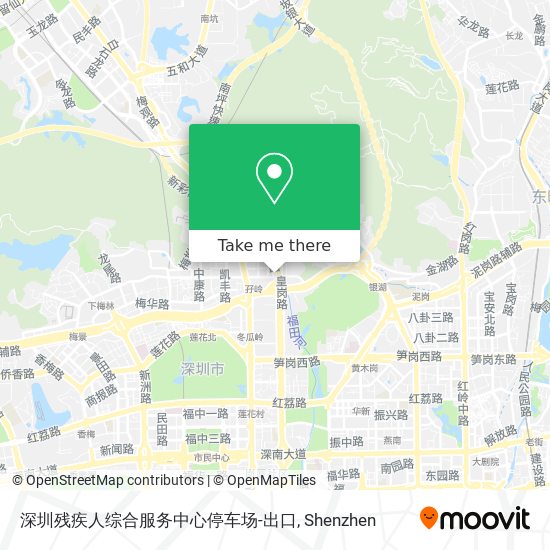 深圳残疾人综合服务中心停车场-出口 map