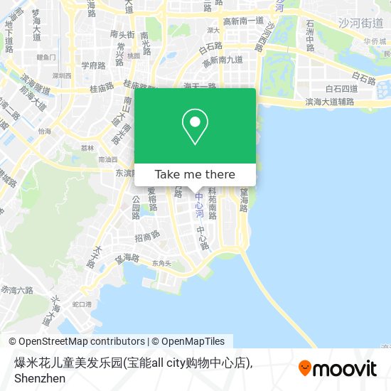 爆米花儿童美发乐园(宝能all city购物中心店) map