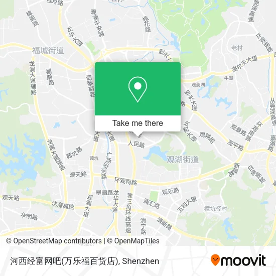 河西经富网吧(万乐福百货店) map